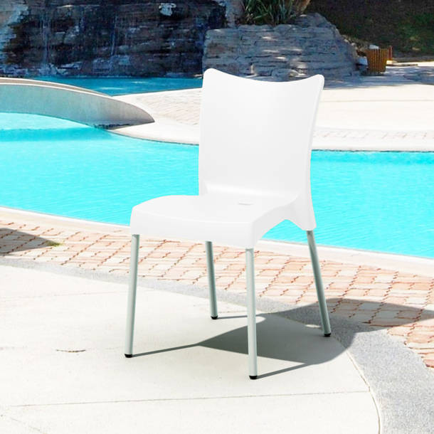 Ebern Designs Goguen Outdoor Stacking Dining Side Chair Reviews Wayfair